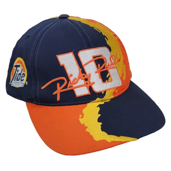 Ricky Rudd Hat - Tide 10 Vintage 90s NASCAR Racing Cap Snapback OSFA Splash Logo